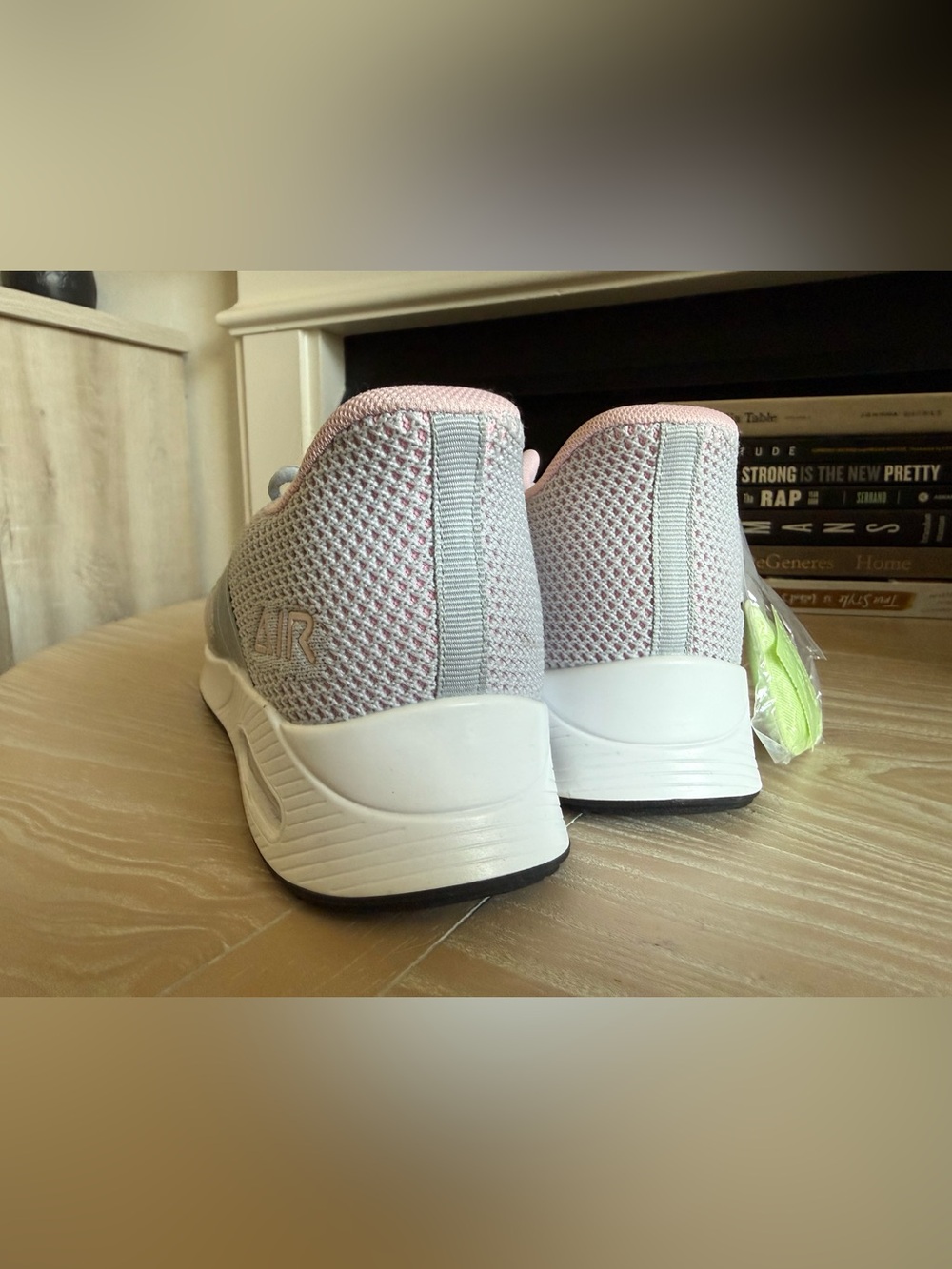 BNQ|Women’s Light Gray & Pink Athletic Sneakers,Orthotic slip on tennis shoe NEW - Picture 8 of 16